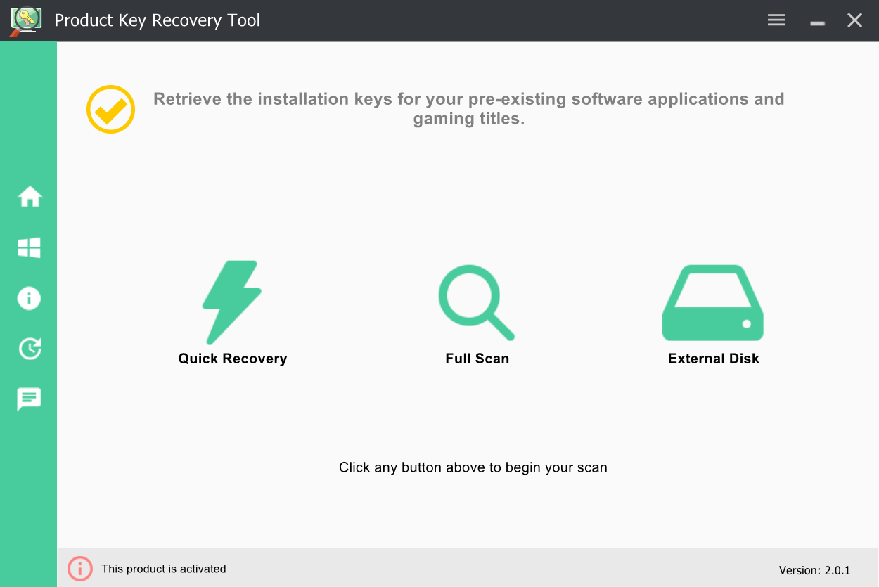 Recovery key